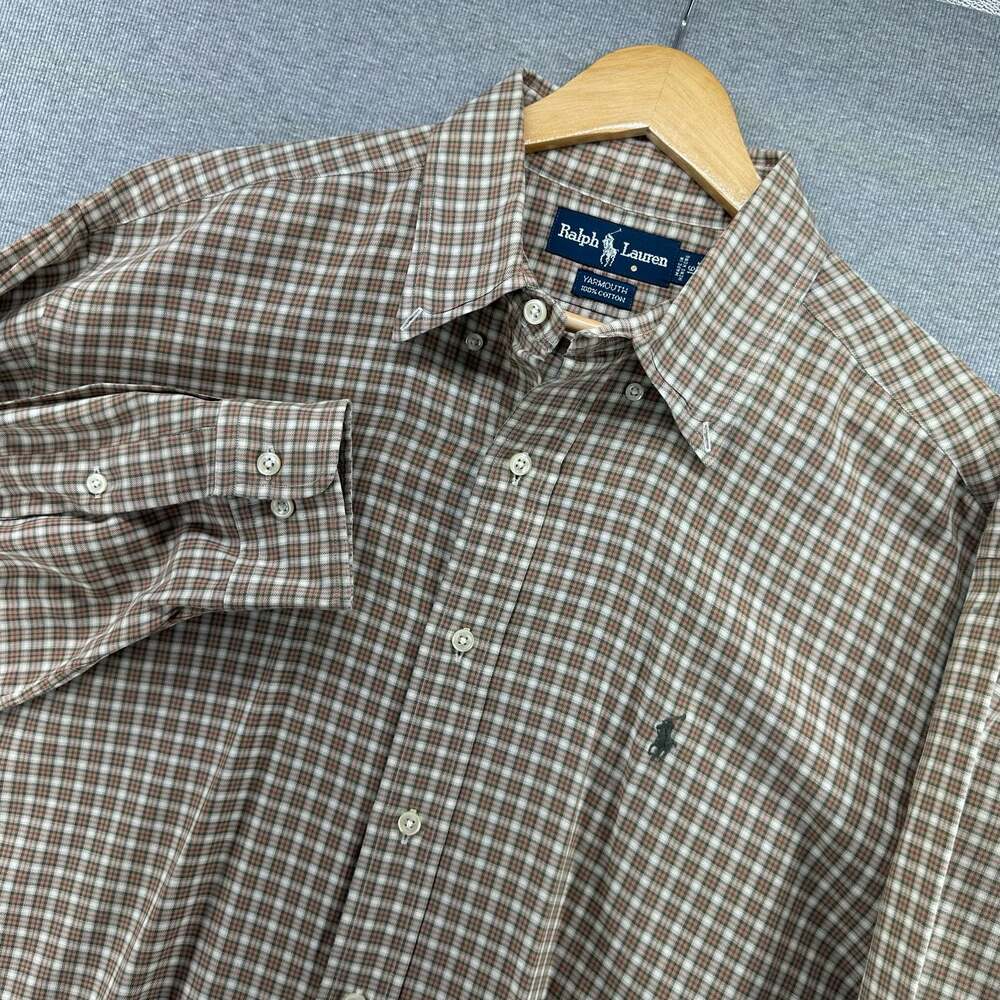 Ralph Lauren Size 16 34/35 Mens Yarmouth Plaid Button Down Shirt